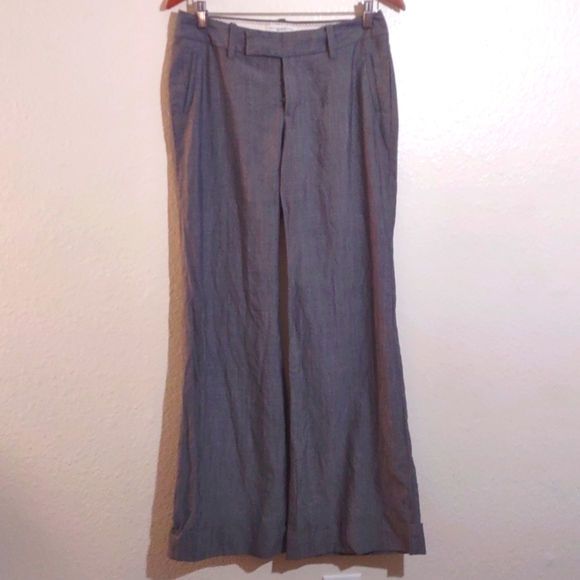 SLIGHTLY USED BANANA REPUBLIC MARTIN FIT PANTS SIZE 4 COLOR GRAY 85%WOOL 15%SILK - Picture 1 of 10